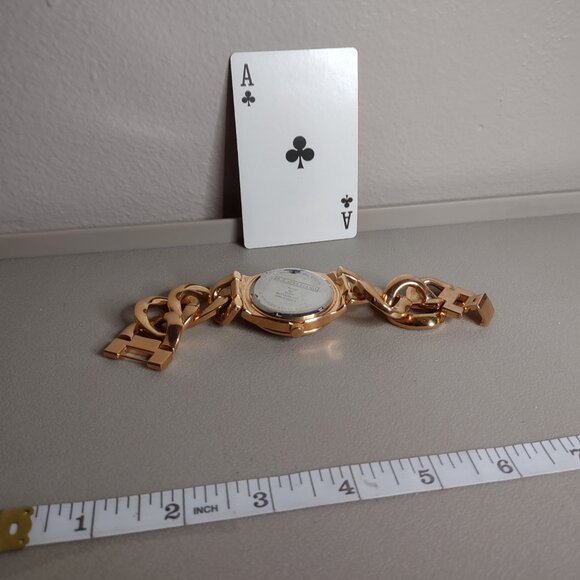 Untested Gold Tone R.J. Graziano Heavy Chain Link Watch - Picture 7 of 10